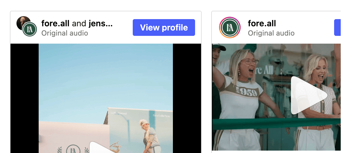 Instagram content shown alongside the project description.